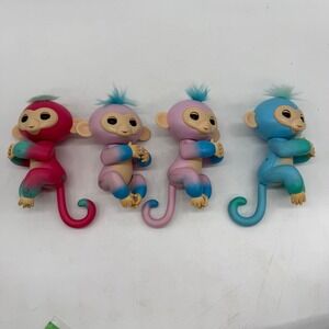 WowWee Fingerlings Interactive Baby Monkey Lot Kids Robotic Pets Pink Blue